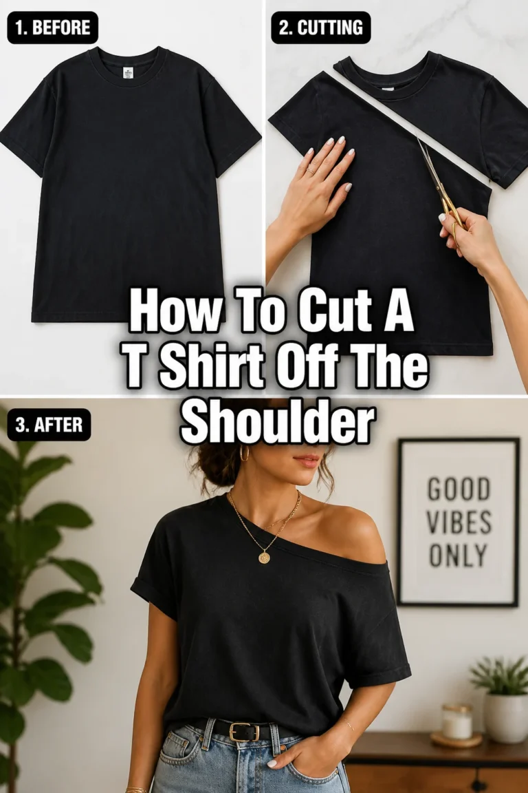 👚 How To Cut A T Shirt Off The Shoulder