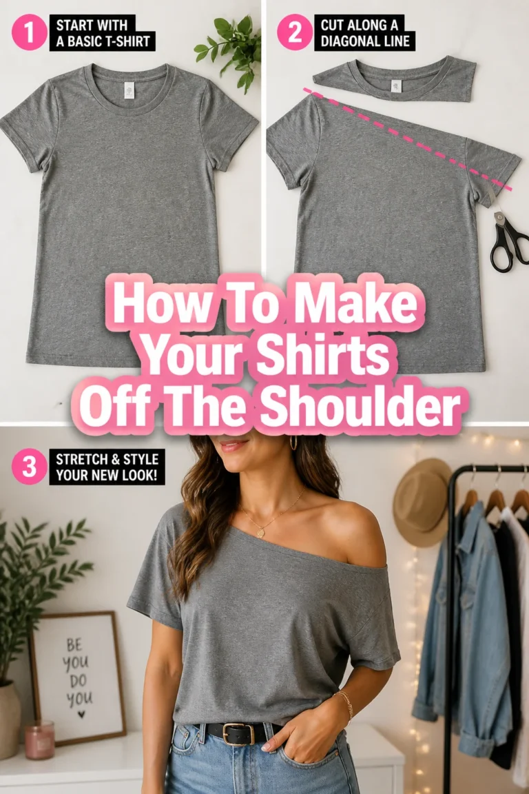 ✂️ How To Make Your Shirts Off The Shoulder