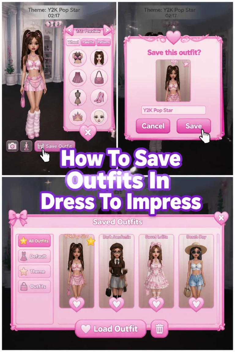 👗 How To Save Outfits In Dress To Impress