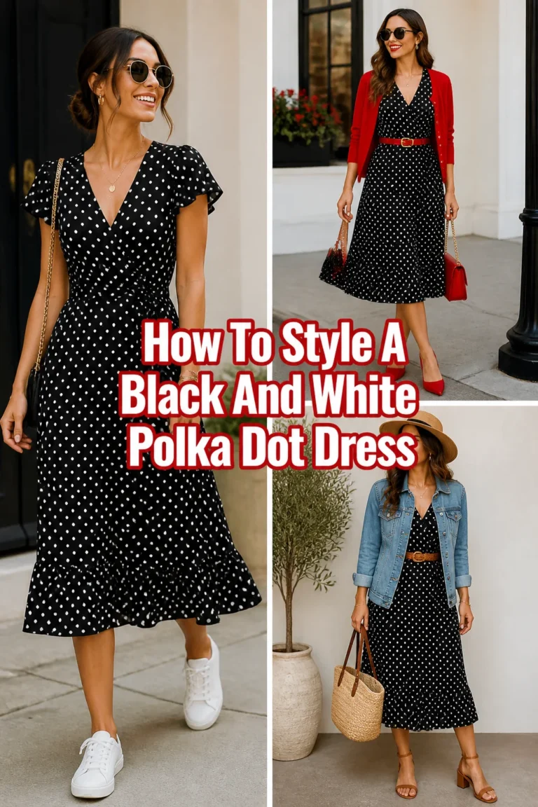 👗 How To Style A Black And White Polka Dot Dress