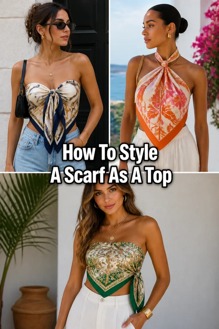 🎀 How To Style A Scarf As A Top