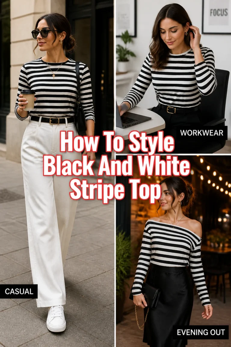 👕 How To Style Black And White Stripe Top