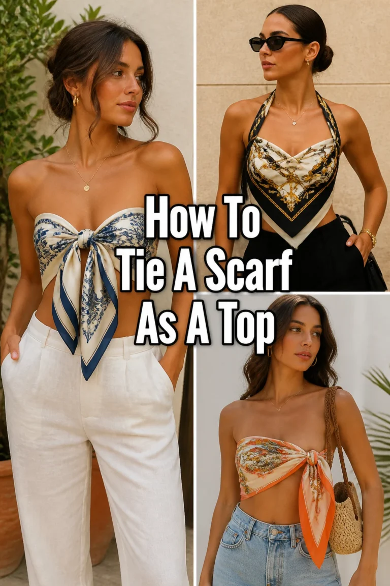 ✨ How To Tie A Scarf As A Top