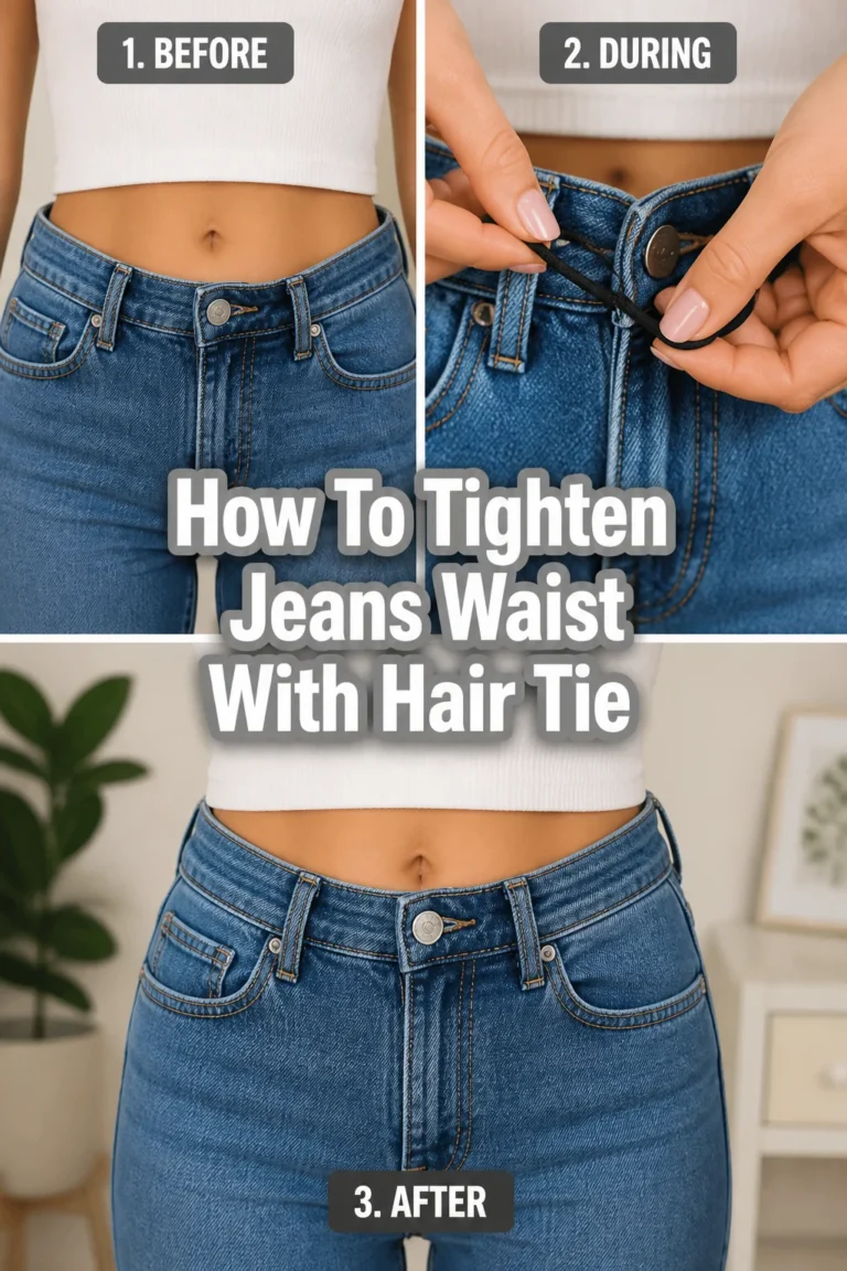 👖 How To Tighten Jeans Waist With Hair Tie