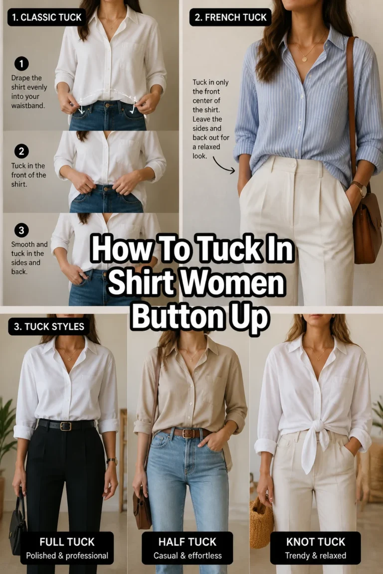👚 How To Tuck In Shirt Women Button Up