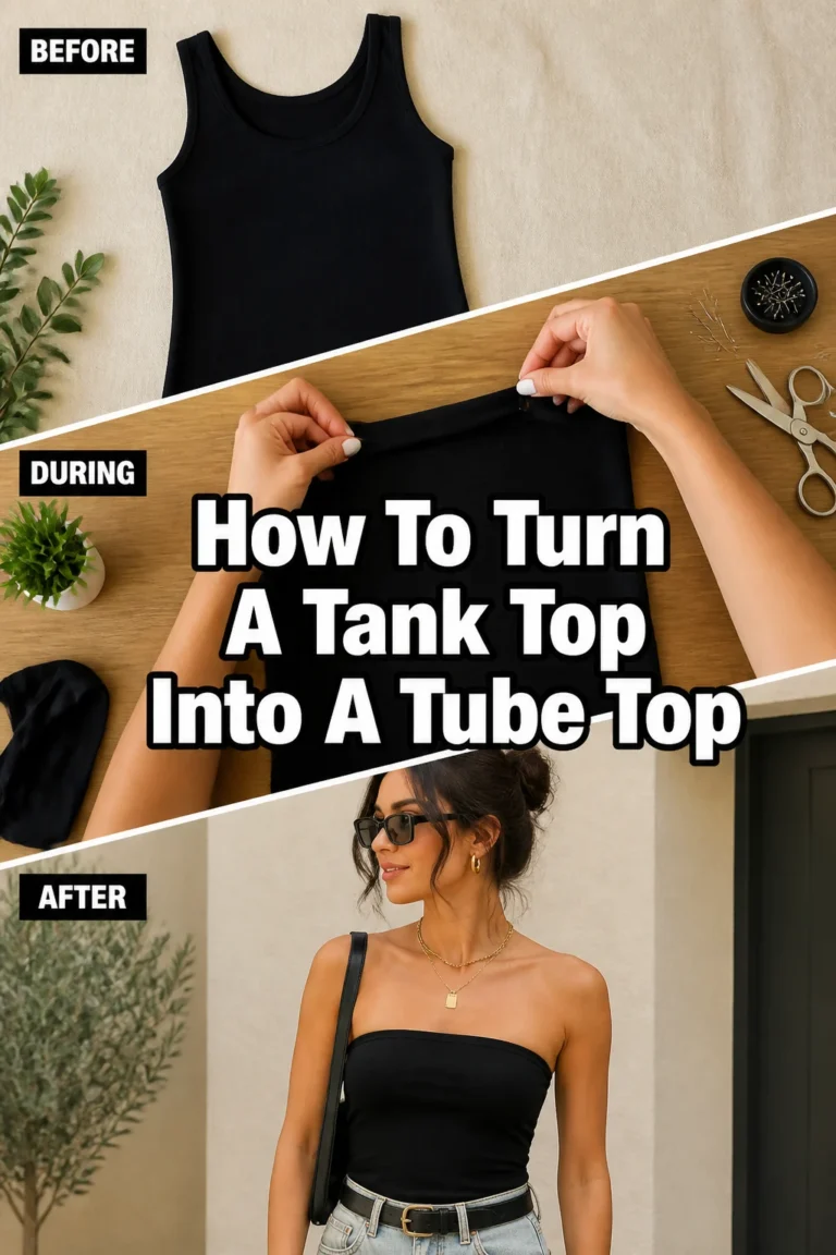 ✂️ How To Turn A Tank Top Into A Tube Top