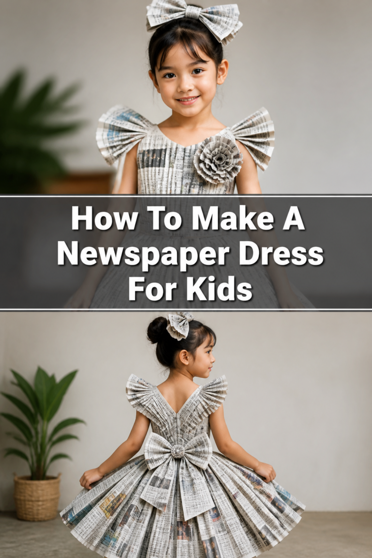 📰 How To Make A Newspaper Dress For Kids