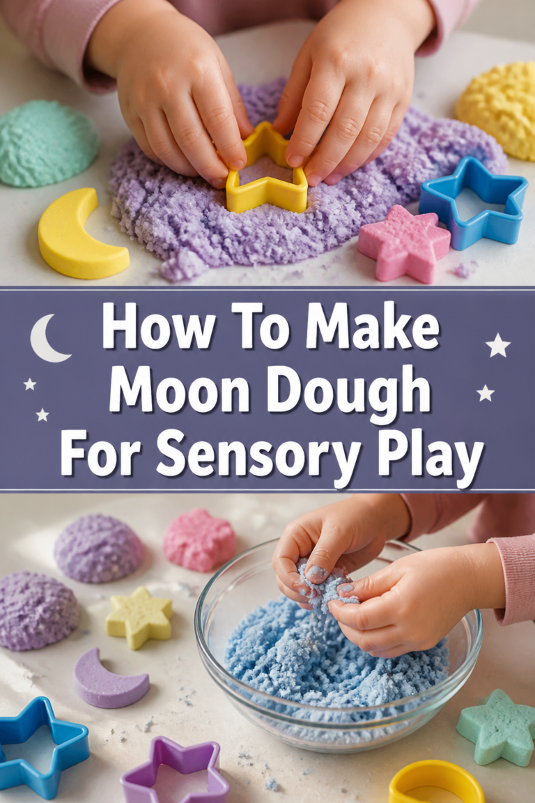 ✨ How To Make Moon Dough For Sensory Play