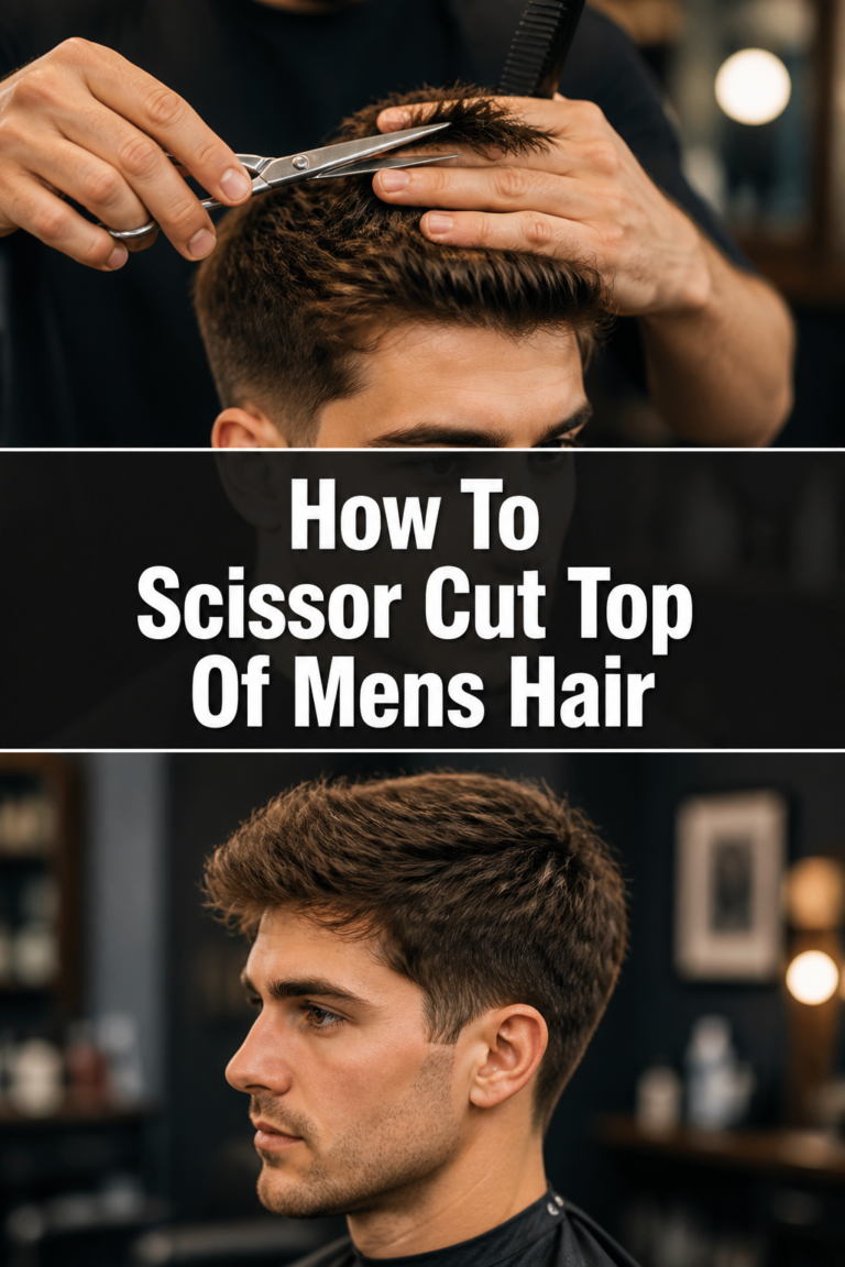 ✂️ How To Scissor Cut Top Of Mens Hair