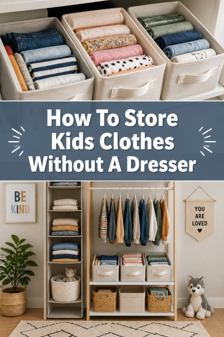🧺 How To Store Kids Clothes Without A Dresser