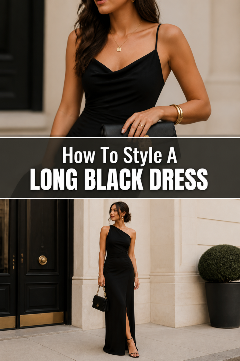 🖤 How To Style A Long Black Dress