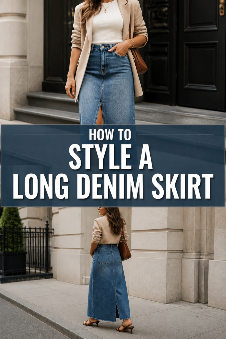 👖 How To Style A Long Denim Skirt