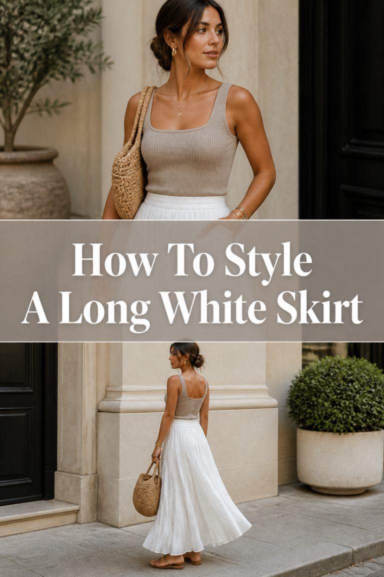🤍 How To Style A Long White Skirt