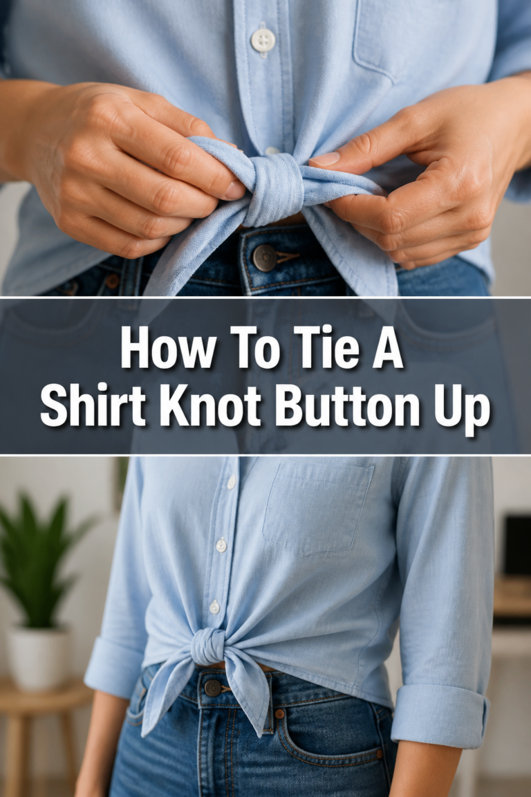 👔 How To Tie A Shirt Knot Button Up