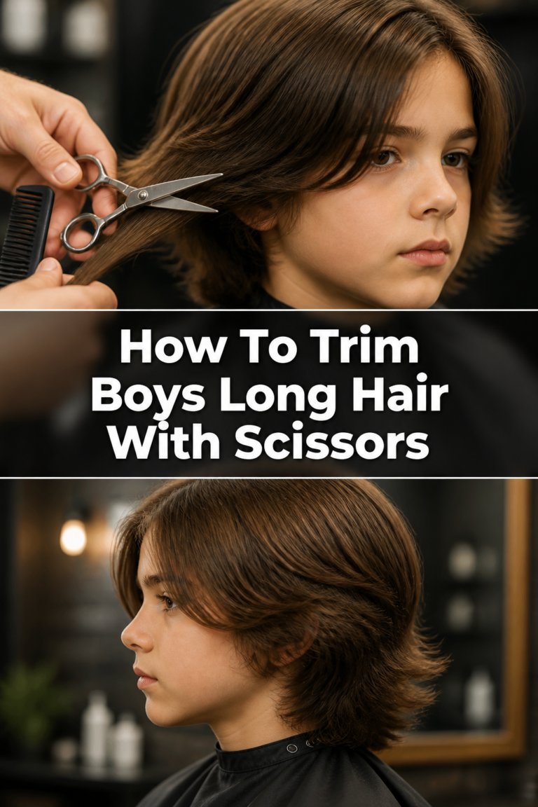 🌟 How To Trim Boys Long Hair With Scissors