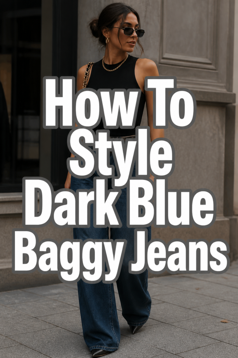 👖 How To Style Dark Blue Baggy Jeans