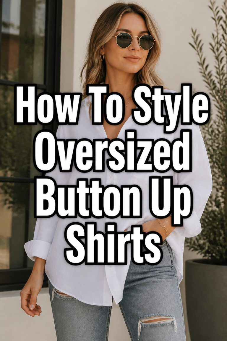 ⭐ How To Style Oversized Button Up Shirts