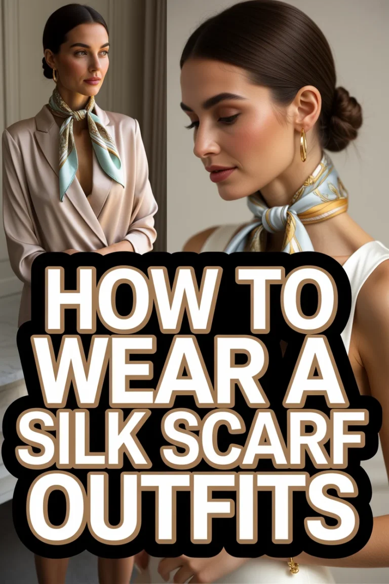 🧣 How To Wear A Silk Scarf Outfits