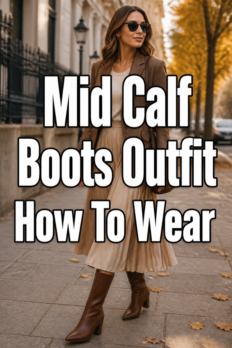 👢 Mid Calf Boots Outfit How To Wear
